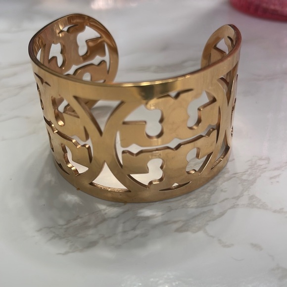 Tory Burch wide cuff bangle in Rose Gold - Picture 1 of 4